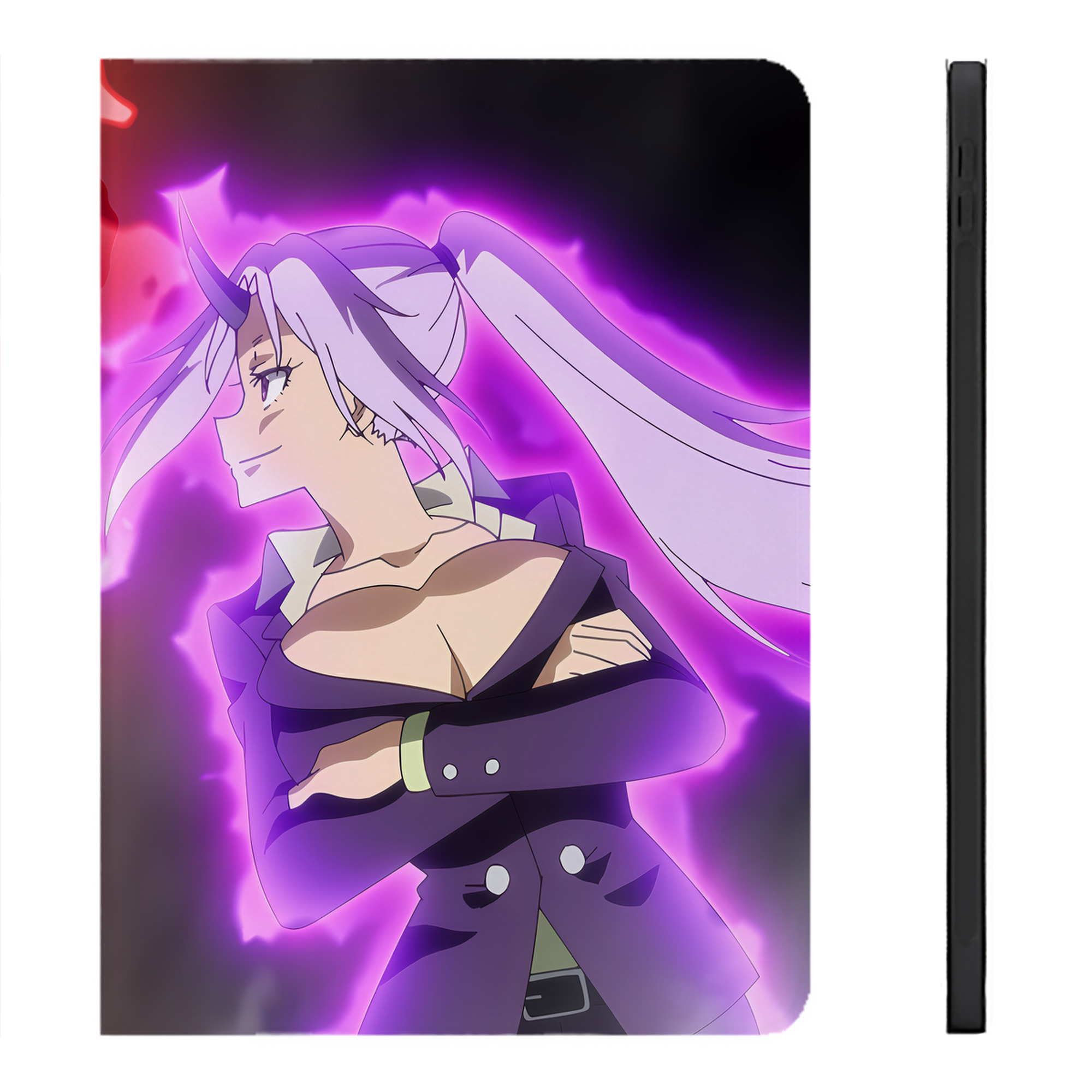 （画像用） 転スラ Regarding Reincarnated to Slime IPadケース ペンホルダー付き ブックスタイルデザイン